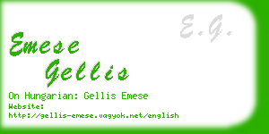 emese gellis business card